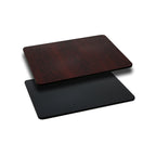Flash Furniture Glenbrook 24'' x 30'' Rectangular Table Top with Black or Mahogany Reversible Laminate Top