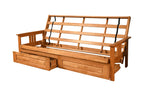 Kodiak Furniture Monterey Queen-Size Futon Frame, Storage Drawers, Butternut Finish