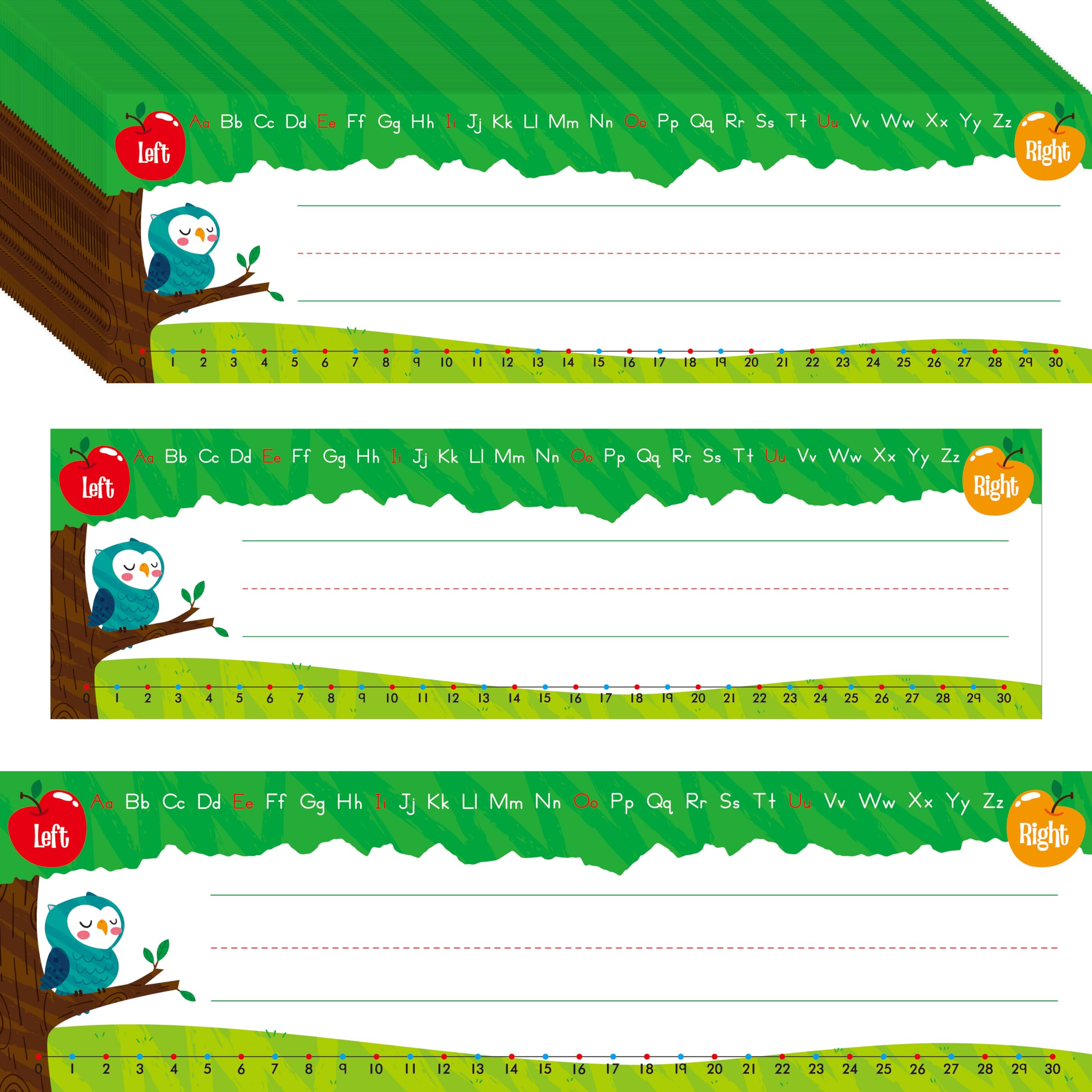 40 Pcs Desk Name Tags, Erasable, Reusable & Waterproof Desk Nameplates With Alphabet, Number Line 1-30 Traditional Manuscript Na