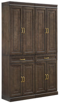 Crosley Furniture Stanton 2-Piece Pantry Storage Cabinet Set with Shelves, Kitchen, Dining, or Laundry Room, Coffee