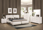 Coaster Home Furnishings Felicity Rectangle Dresser Mirror Glossy White