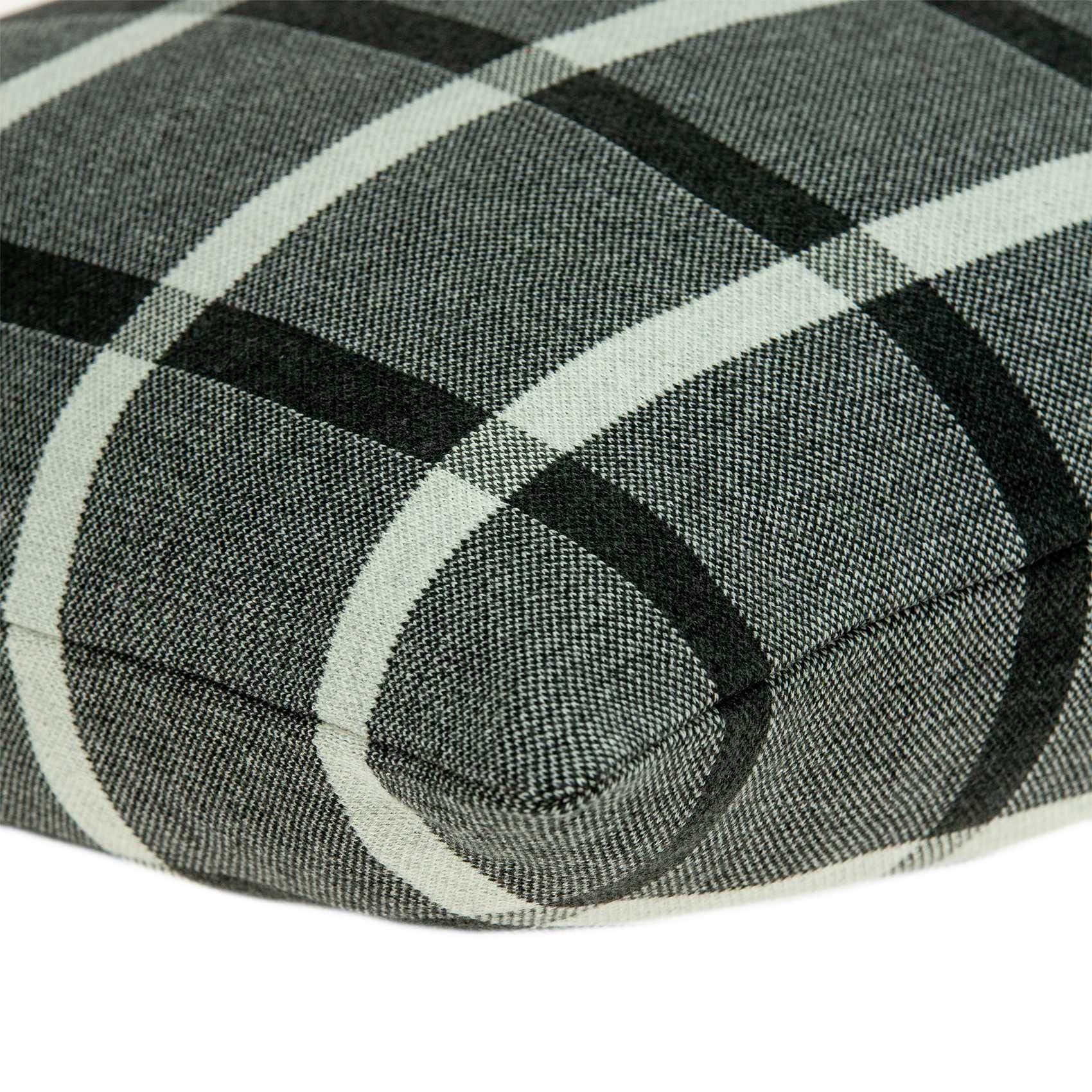 HomeRoots 100% Cotton Parkland Collection Marco Transitional Grey Pillow Cover with Poly Insert