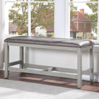 Steve Silver Hyland Stone Gray Wood Counter Bench