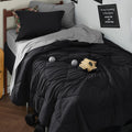Bedsure Black Twin Xl Comforter Set - 5 Pieces Reversible Black Bed Set Twin Xl With Comforters, Sheets, Pillowcase & Sham, Blac