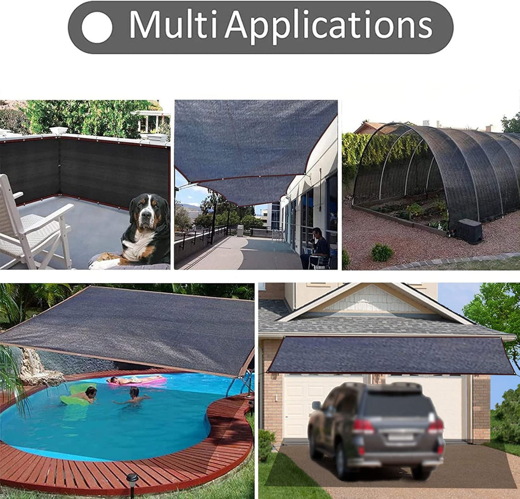 Shade Cloth - Outdoor Sun Shade With Grommets,Garden Shade Netting For Plants Heat Protection Greenhouse Patio Dog Kennel Chicke