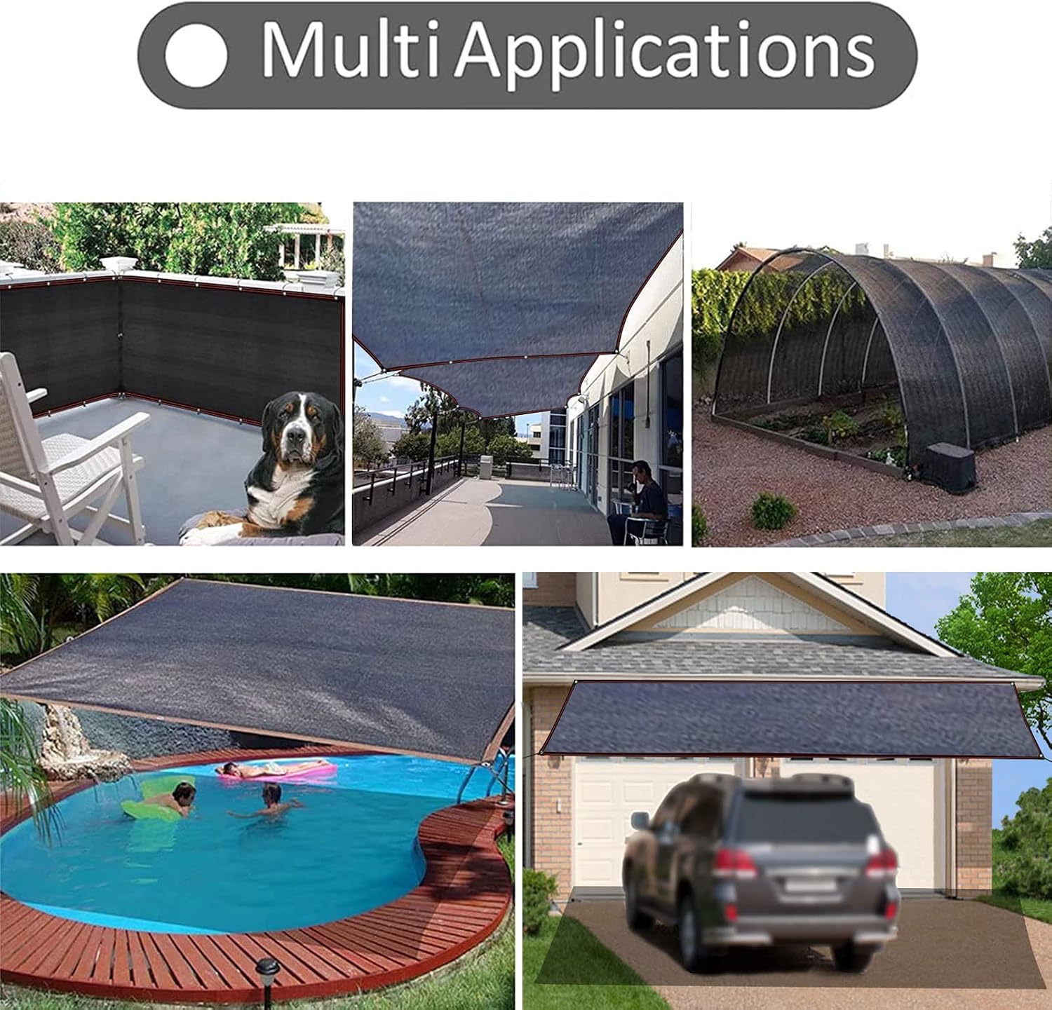 Shade Cloth - Outdoor Sun Shade With Grommets,Garden Shade Netting For Plants Heat Protection Greenhouse Patio Dog Kennel Chicke