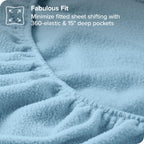 Bare Home Super Soft Fleece Fitted Sheet - Queen Size - Extra Plush Polar Fleece - Deep Pocket - All Season Cozy Warmth (Queen,
