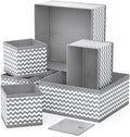 Unyks Star 6 Set Foldable Underwear Drawer Organizer and Closet Dividers, Storage Box for Clothes, Socks, Underwear (Set of 6