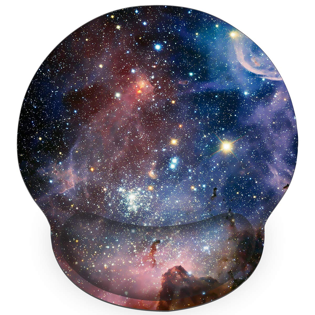 Britimes Ergonomic Mouse Pad With Wrist Support Purple Blue Cosmos Nebula Galaxy Non-Slip Rubber Base Mousepad For Home Office G