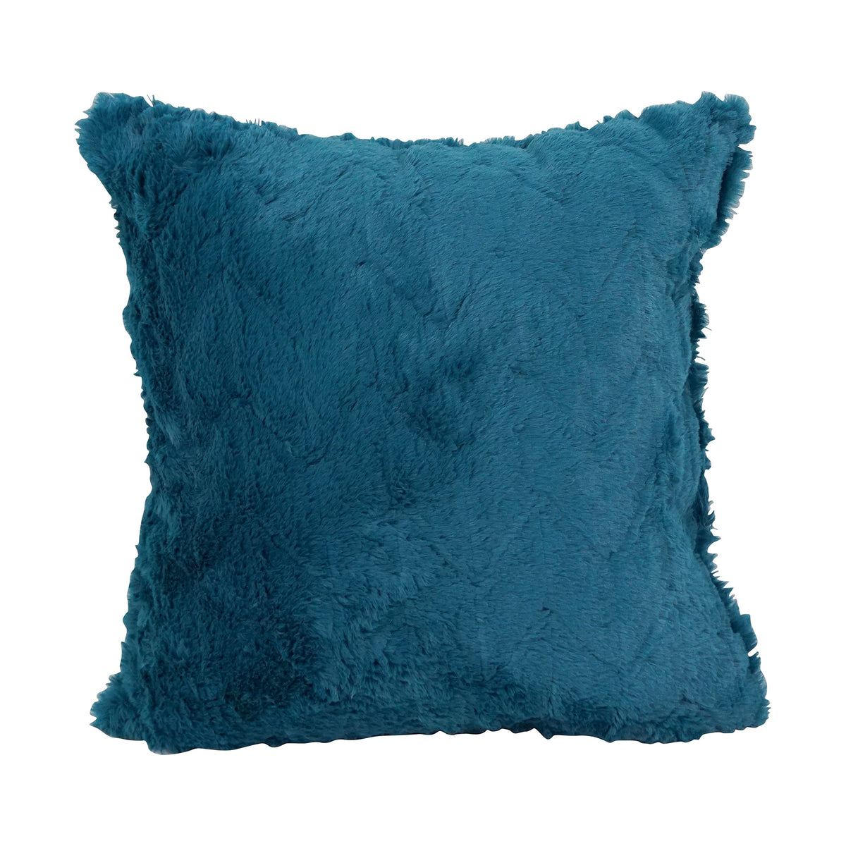 Blazing Needles Square Faux Fur Throw Pillow, 17&quot;, Naples Caspia