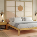 Bme Chalipa 14    Solid Wood Bed Frames - Wood Platform Bed Frame - Japanese Joinery Bed Frame - Wood Slat Support - Bed Without