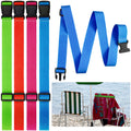 Boao 4 Pcs Towel Bands for Beach Chairs Adjustable Beach Towel Holder Elastic Chair Clips Straps for Pool Cruise Carnival Ship T