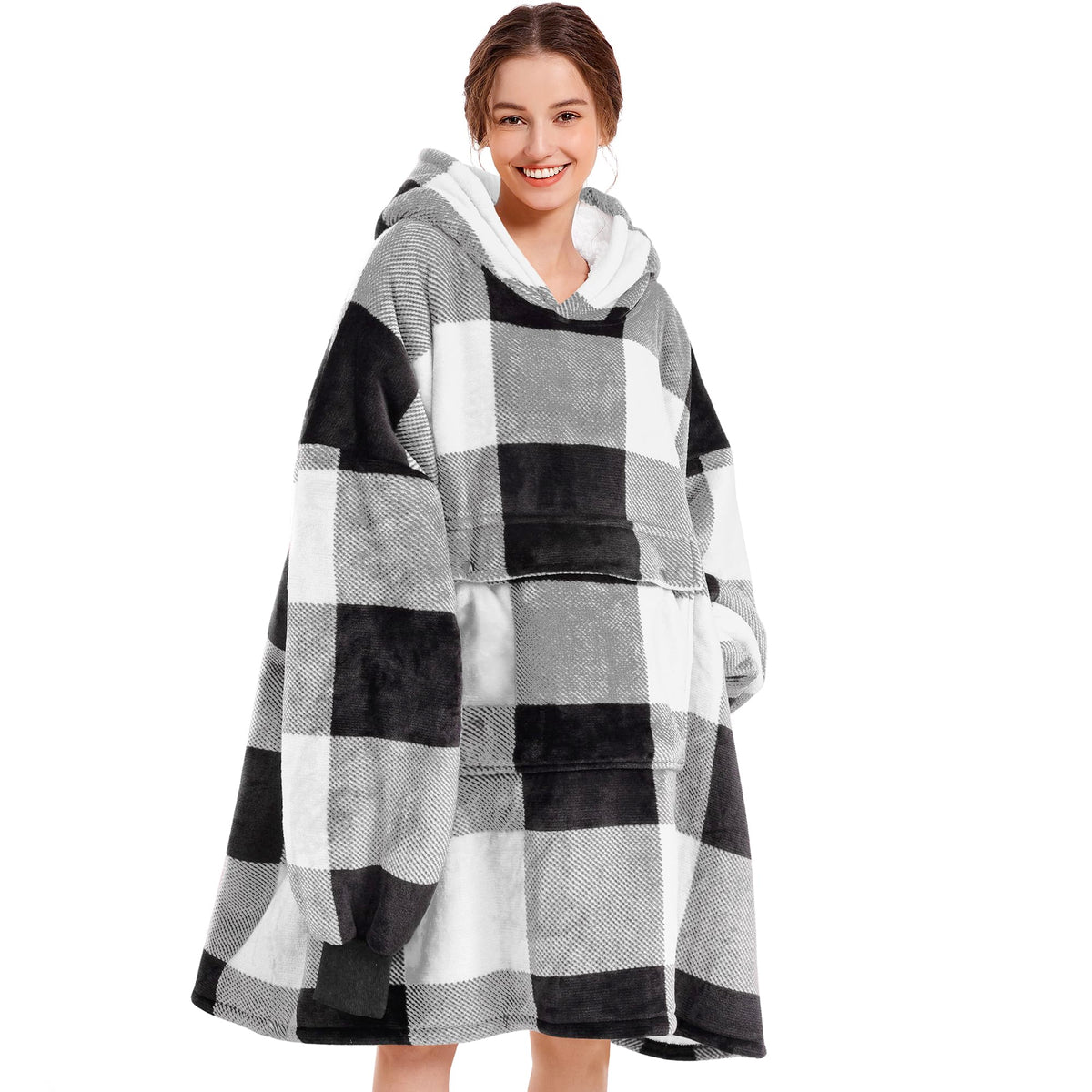 Oversized Blanket Hoodie Blanket For Women,Wearable Blanket Adult Giant Hoodie Cozy Sweatshirt Kawaii Stuff,Birthday Gifts For W