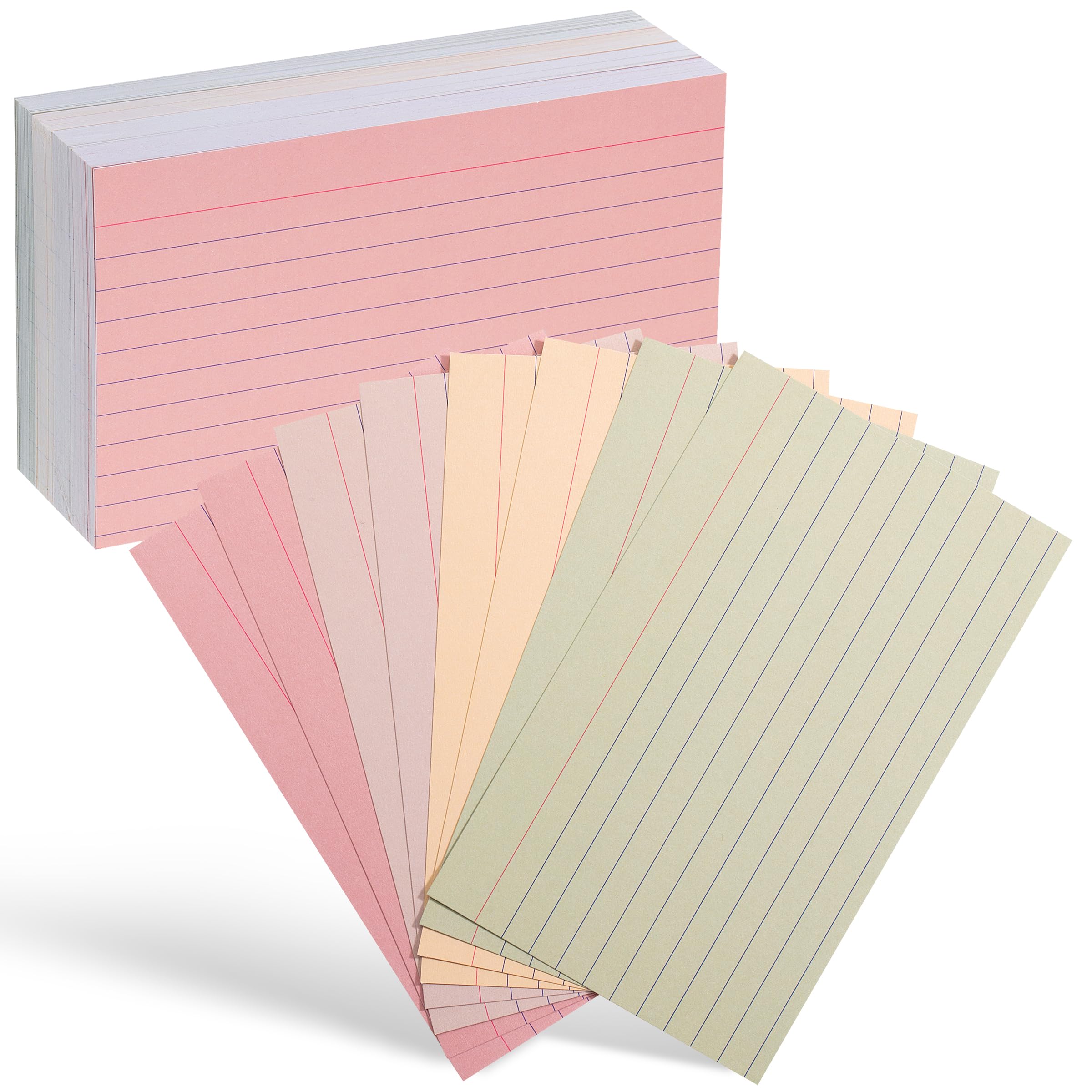 Mr. Pen- Lined Index Cards, 3' X 5', 180 Cards, Vintage Colors, Index Cards 3X5 Index Cards, Notecards 3X5 Lined, Flashcards F
