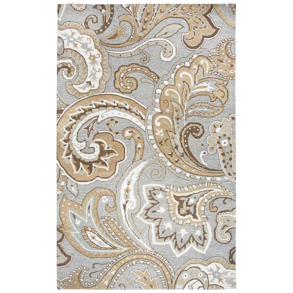 Rizzy Home Alora Decor Makalu 10' X 13' Paisley Gray/Natural Hand-Tufted Area Rug