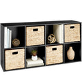 Best Choice Products 8-Cube Storage Organizer, 11In Shelf Opening, Bookcase, Display Shelf, Customizable W/ 3 Removable Back Panels – Oak