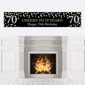 Big Dot of Happiness Adult 70th Birthday - Gold - Happy Birthday Decorations Party Banner