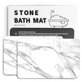 2 Pack Stone Bath Mat - Diatomaceous Earth Bath Mat Fast-Drying Stone Drying Mat Super Absorbent Diatomite Mats for Bathroom, Di