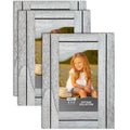 Icona Bay 4x6 (10x15 cm) Picture Frames (Farmhouse White, 3 Pack), Rustic Picture Frame Set, Natural Real Wood Frames, Cottage C