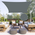 Neween Waterproof Shade Sails,Rectangle Uv Block Dark Gray Sun Shade Sail, Canopy For Outdoor Patio And Garden, Yard Activities
