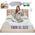 Earth Grounding Fitted Sheet Twin Xl Size With 12% Silver Fiber & 4% Silk & 84% Organic Cotton - Beige - Soft Earth Grounding We