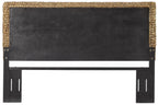 Crosley Furniture Edgewater Boho Natural Fiber Handwoven Rattan Headboard for Queen Size Bed, Seagrass, Queen