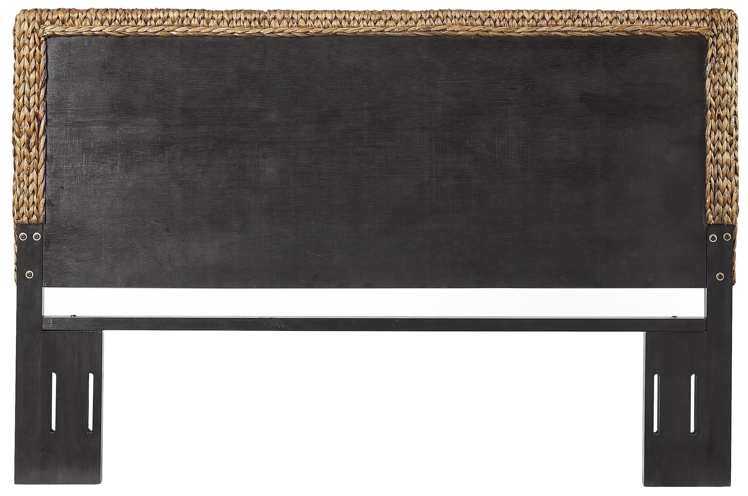 Crosley Furniture Edgewater Boho Natural Fiber Handwoven Rattan Headboard for Queen Size Bed, Seagrass, Queen