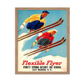 Poster Master Vintage Travel Poster - Retro Flexible Flyer Print - East Madison Wisconsin Art - Ski Art - Gift for Travel Lover,