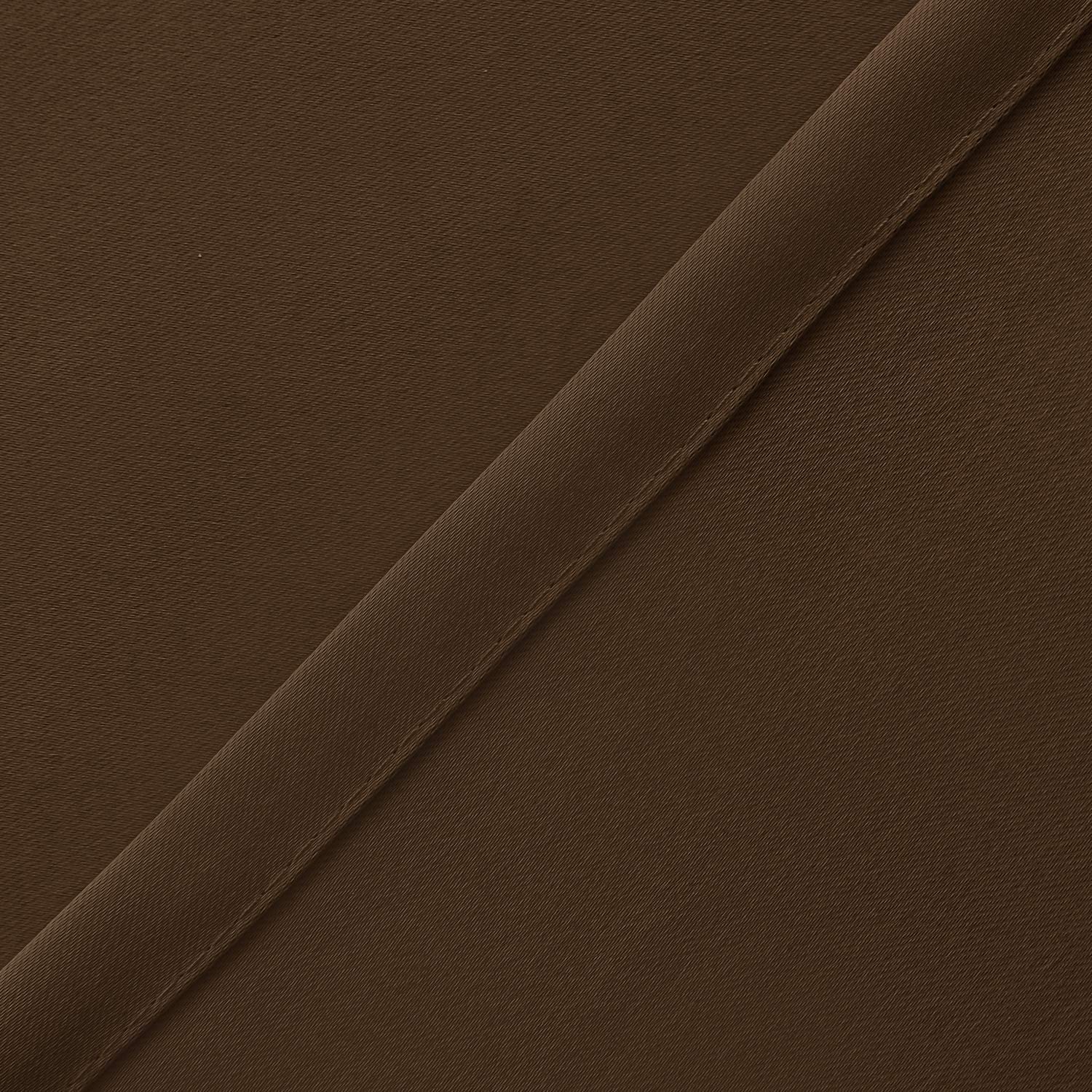 Hiasan Valance Curtains Blackout Solid Rod Pocket Valances For Kitchen Windows, 60 X 18 Inches Length, Brown, 1 Panel