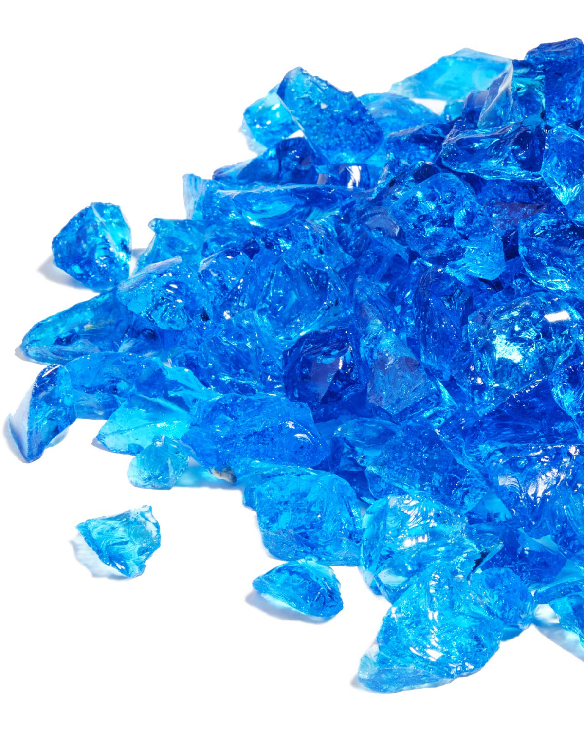 Gaspro 20 Lbs Fire Glass For Propane Fire Pit, 1/2-Inch Decorative Fireplace Glass Rocks For Fire Pit Table, Turquoise