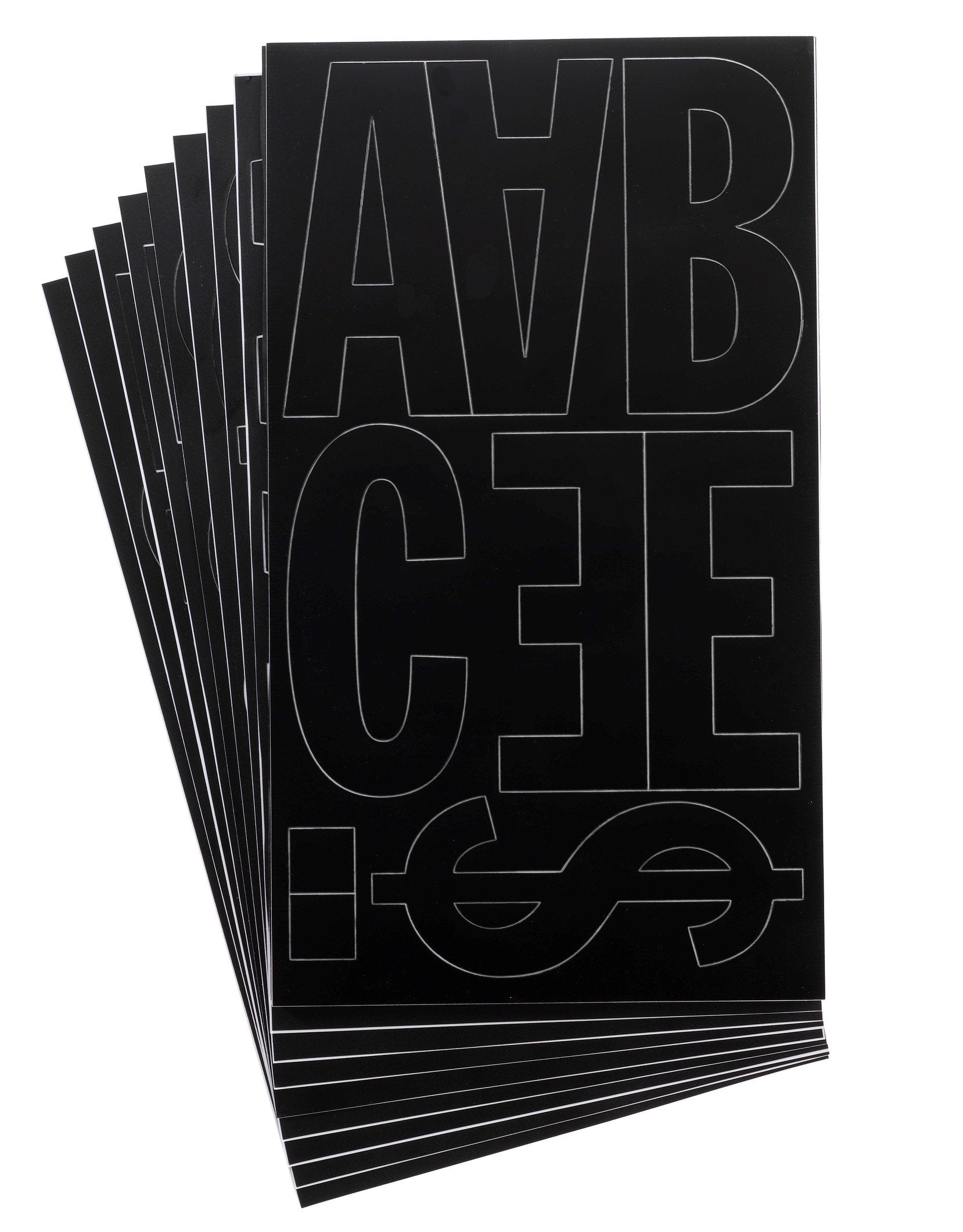 Westcott Lettercraft Permanent Vinyl Lettering Franklin Gothic 4-Inch, Black (15854)