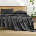 Andency Dark Grey Sheets King Set 4 Pieces, Super Soft Sheets For King Size Bed, Microfiber King Sheet Set, Deep Pocket Up To 16