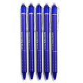 Sencoo 5 Pack Erasable Blue Gel Pens Retractable Erasable Blue Ink Rollerball Pens Students Stationery Office Pens School Prize