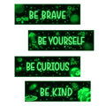 Glow in The Dark Stars Boys Room Wall Decor, Planet Space Motivational Wall Art Inspirational Sticker, Peel and Stick Wall Decal
