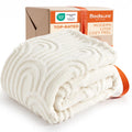 Bedsure GentleSoft Fleece Throw Blanket for Women - Super Soft & Cozy, Fluffy Blankets for Girls, Ideal for Couch & Bed, White, 