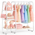 LZNIOZ Kids Clothing Rack with Storage Baby Toddler Dress up Rack