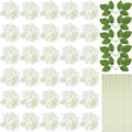 30 Sets Silk Hydrangea Flowers Artificial Hydrangea Flowers White Faux Hydrangea Flowers Hydrangea Flower Decorations with Stems