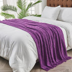 Inhand Valentine'S Day Gifts Throw Blanket Purple For Couch, Soft Living Room Home Decor Twin Size Knitted Blanket, Outdoor Ligh
