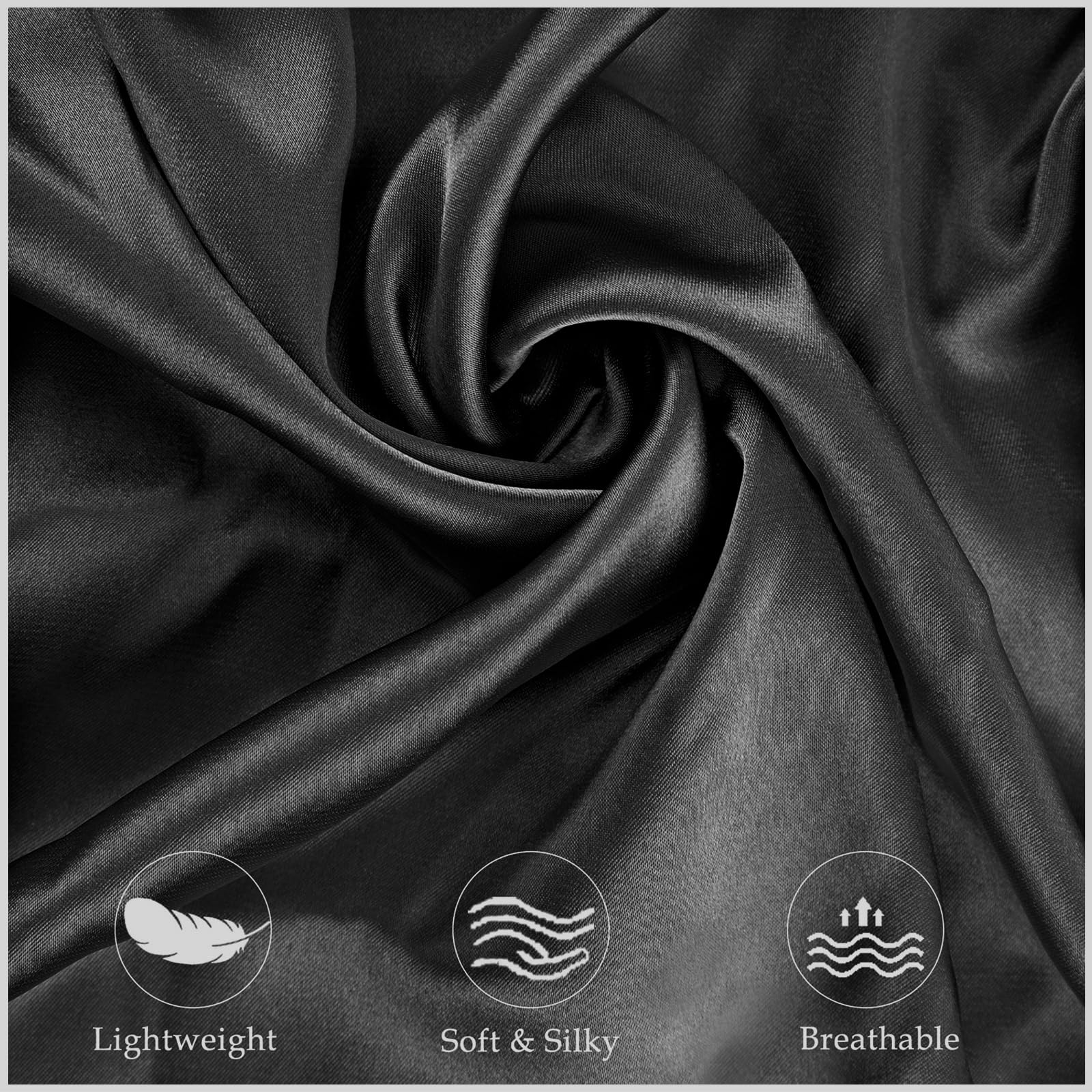 2 Pack Satin Pillowcase For Zelimun Cervical Pillow, Contour Pillow Case Cover, Smooth & Soft Pillowcase For Sleeping Pillow, Bl