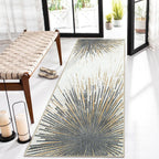 Lahome Modern Rug Runners for Hallways Non Slip - 2.5x8 Runner Rug Non Skid Washable Kitchen Runners Ultra-Thin Indroor Rugs for