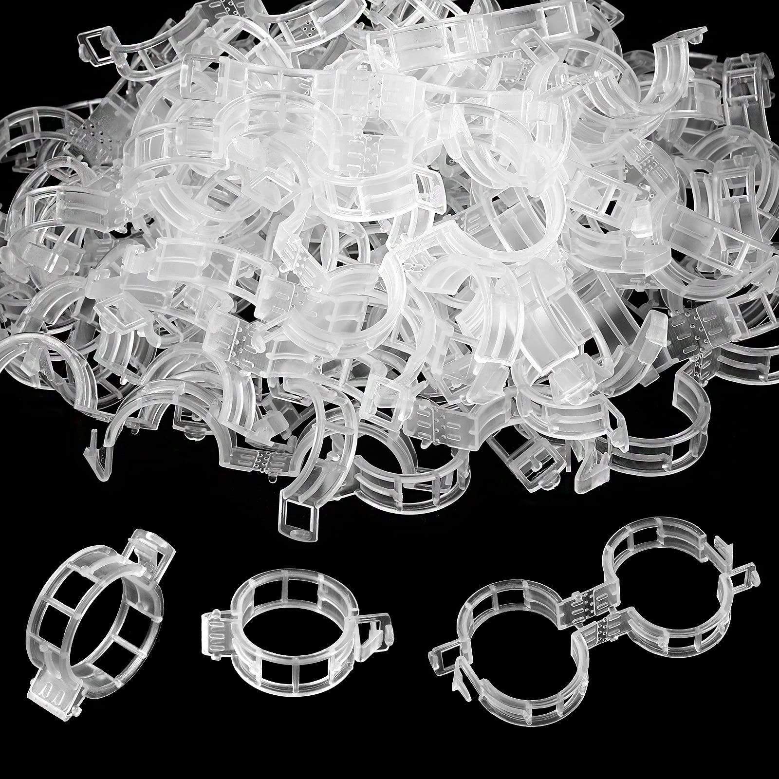 200 Pcs Plastic Trellis Plant Support Clips For Support, Grape And Tomato Vine, Vegetables Plants, Garden Clips To Grow Upright