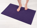 American Soft Linen Bath Rug, 20 in 34 in 100% Cotton Bath Mats Rugs for Bathroom, Non Slip Washable Shaggy Form Area Rugs, Purp