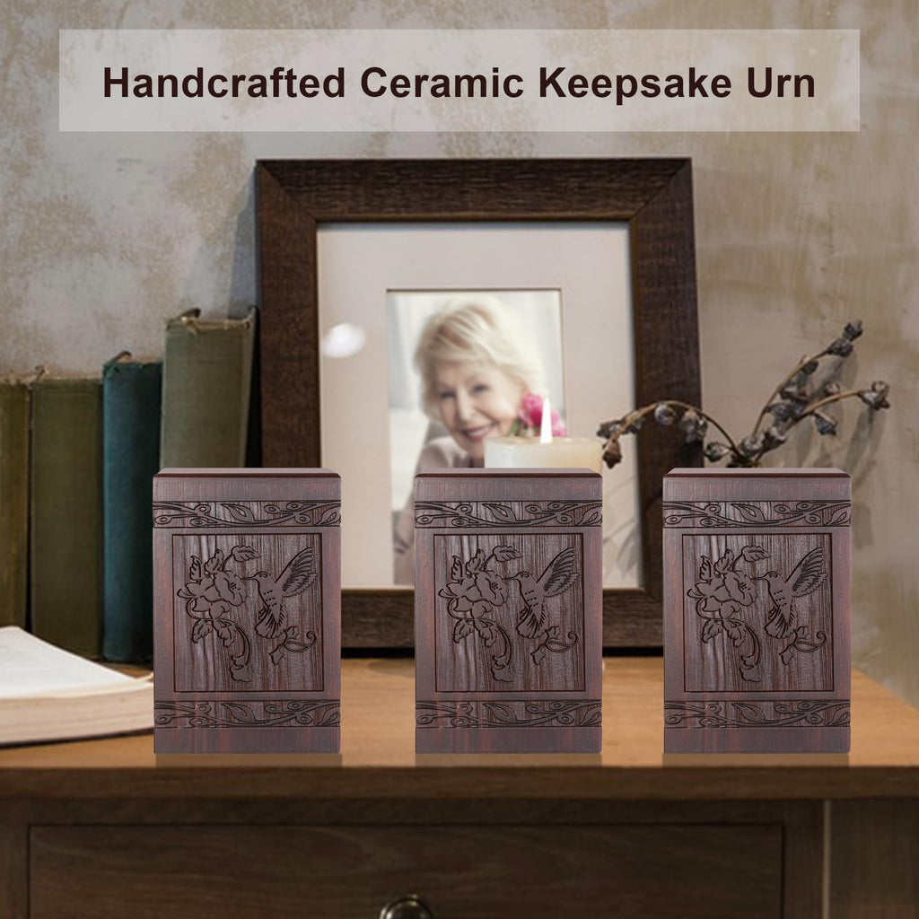 Cremation Urns For Human Ashes Adult Male Female, Wooden Hummingbird Urns Box And Casket For Ashes Men Women Child, Pets Cat Dog