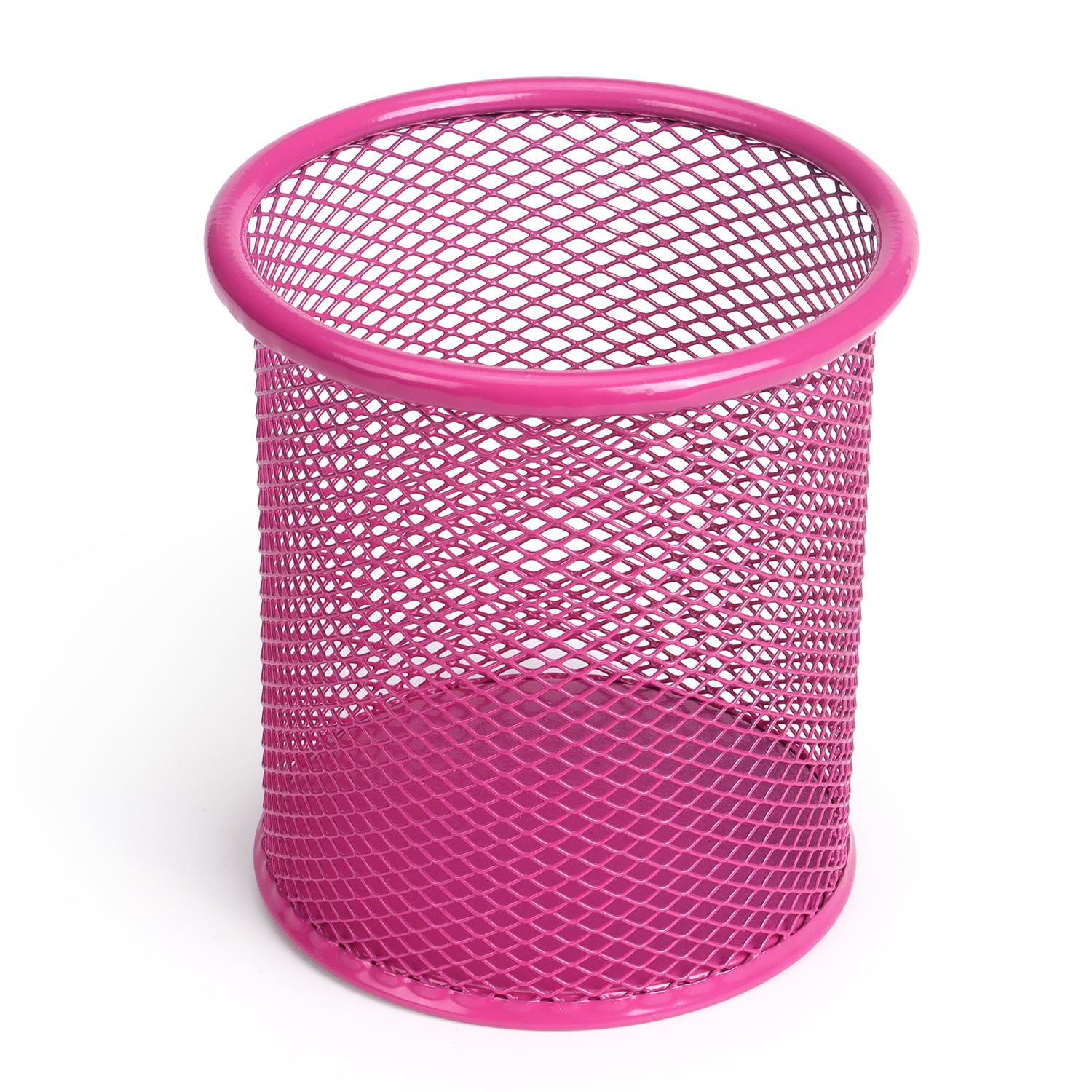 Tamaki Pen Holder Cup For Desk, Wire Mesh Pencil Cup Holder For Desk Office Pen Organizer (Pink)