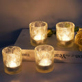 Woho 12Pcs Clear Votive Candle Holders Glass, Glass Tealight Candle Holder for Table Centerpiece, Vintage Tea Lights Candle Hold