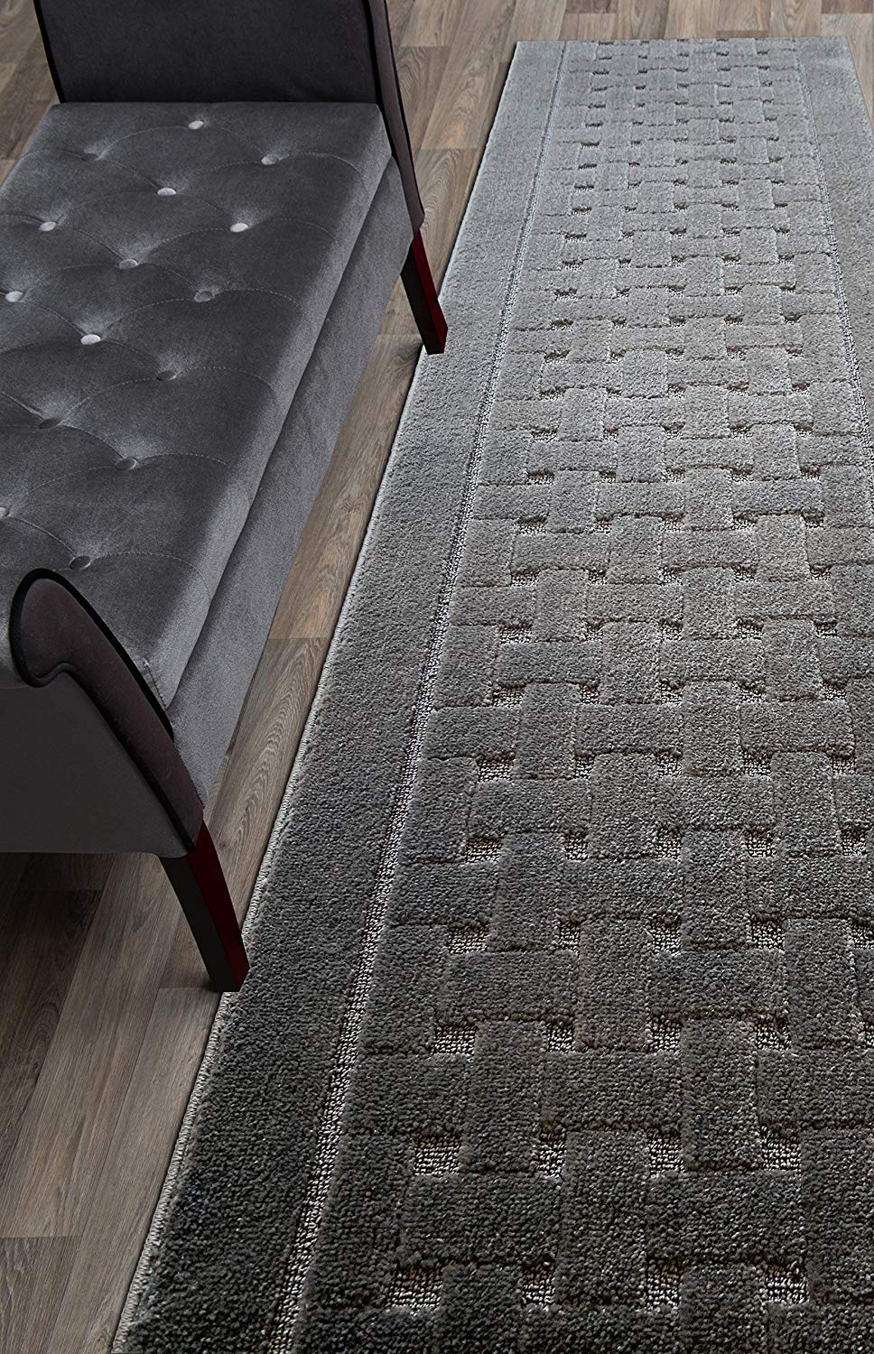 25 FT Long Non Slip Washable Carpet Runner Rug with Rubber Backing, Custom Floor Mat for Kitchen Hallway Stairs Bedroom Bathroom