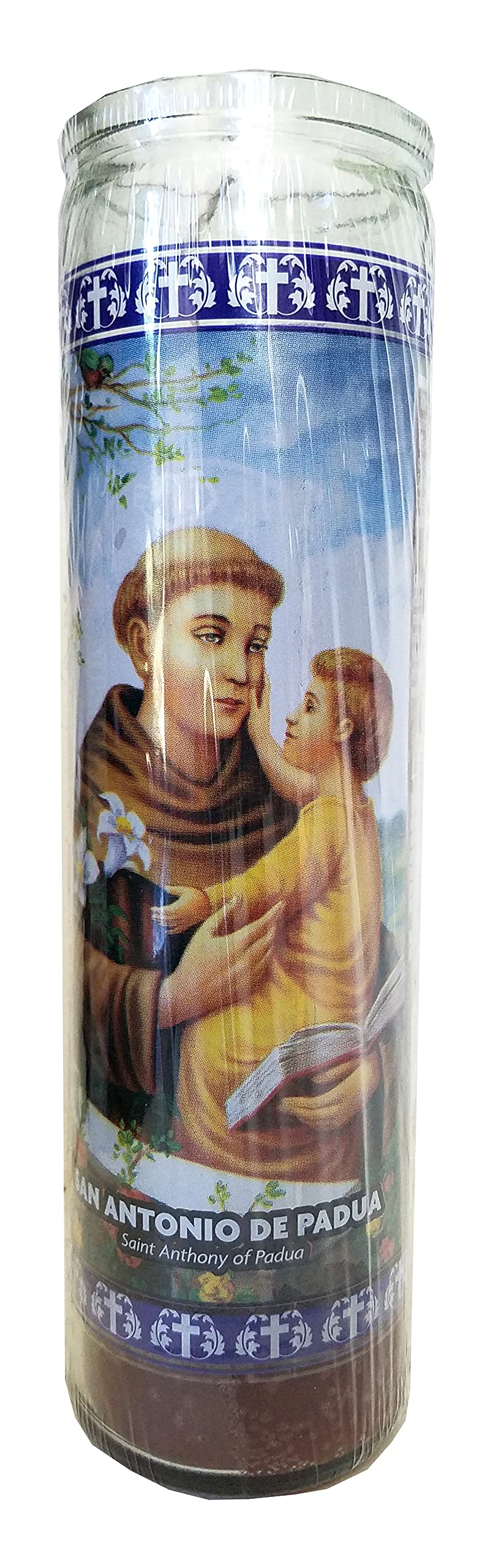 Staci19 Saint Anthony of Padua (San Antonio de Padua) Brown Devotional Candle