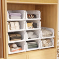 Happer Clothes Organizer for Wardrobe Foldable & Stackable Closet Organizer, 10 Piece, White Stacky 10