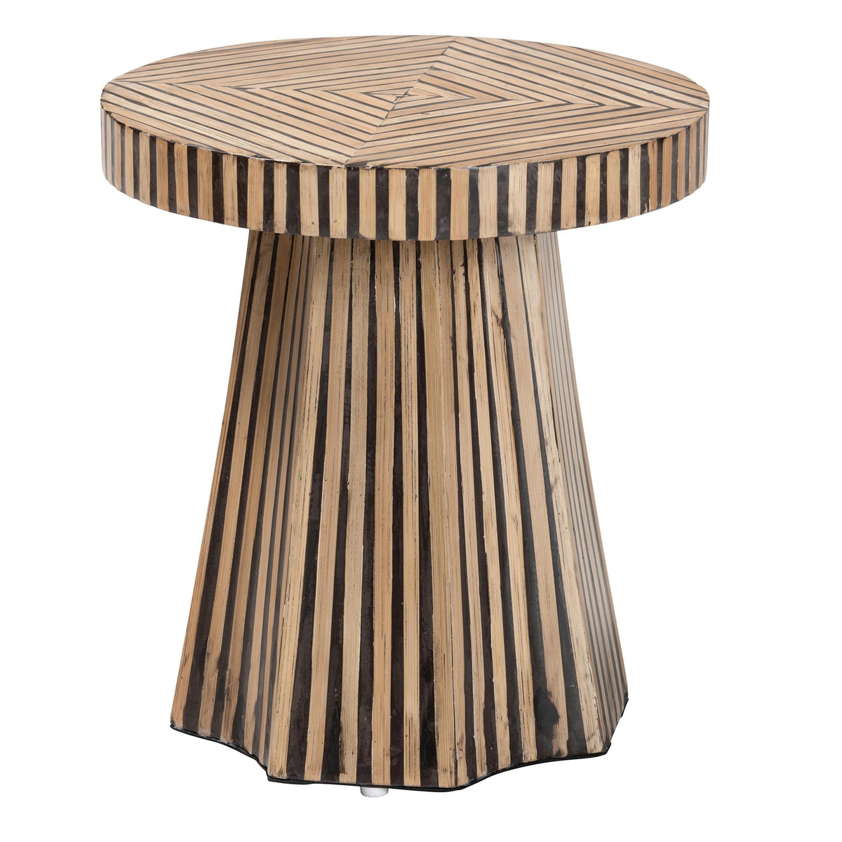 Baxton Studio Devika Natural Bamboo End Table, One Size, Brown