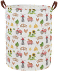 DDBASKET Kids Laundry Basket Farm Hamper for Nursery Boy and Girl Cute Kids Toys Storage Bin Organizer Room Decor for Home(Farm)